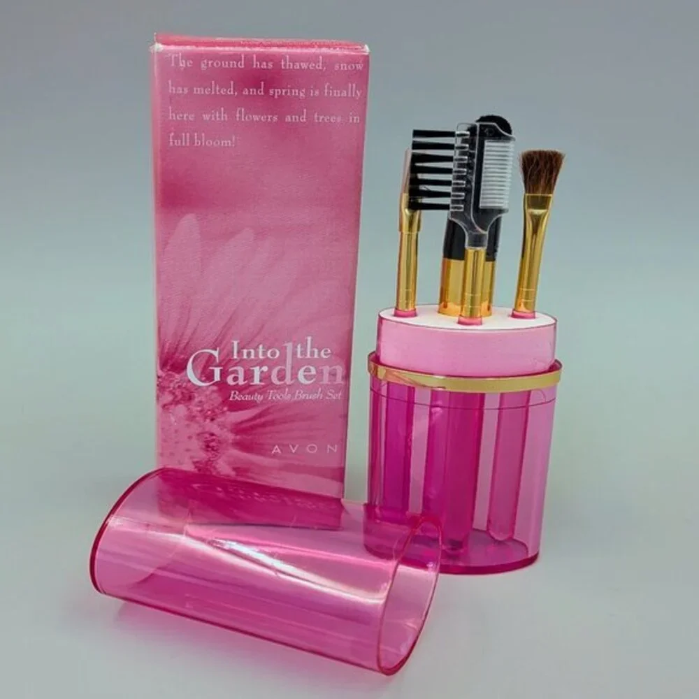 NIB Vintage Avon Beauty Tools Travel Brush Set | 5-Piece Essential Collection